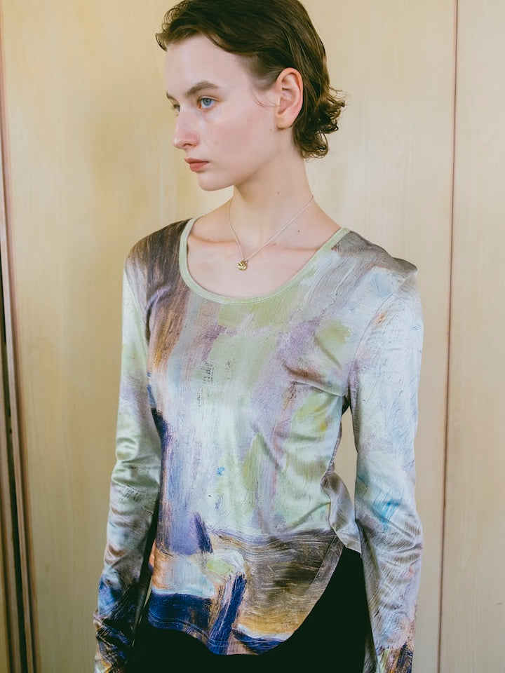 Velour Art Print Top