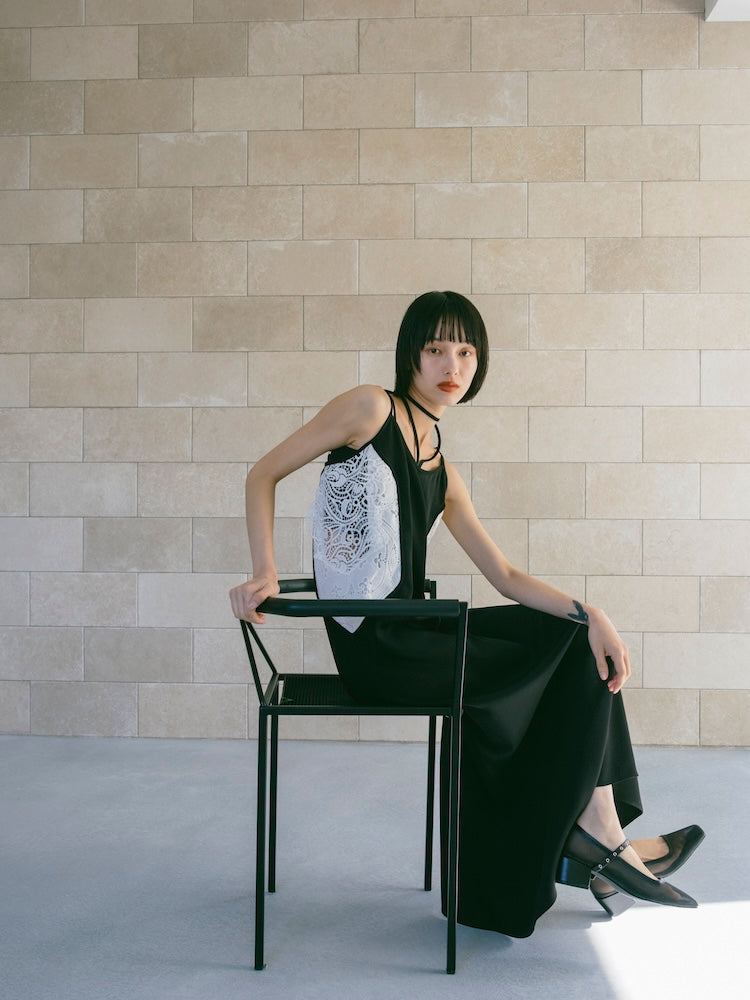 Lace Inset Camisole Dress｜レース切り替えキャミソールワンピース