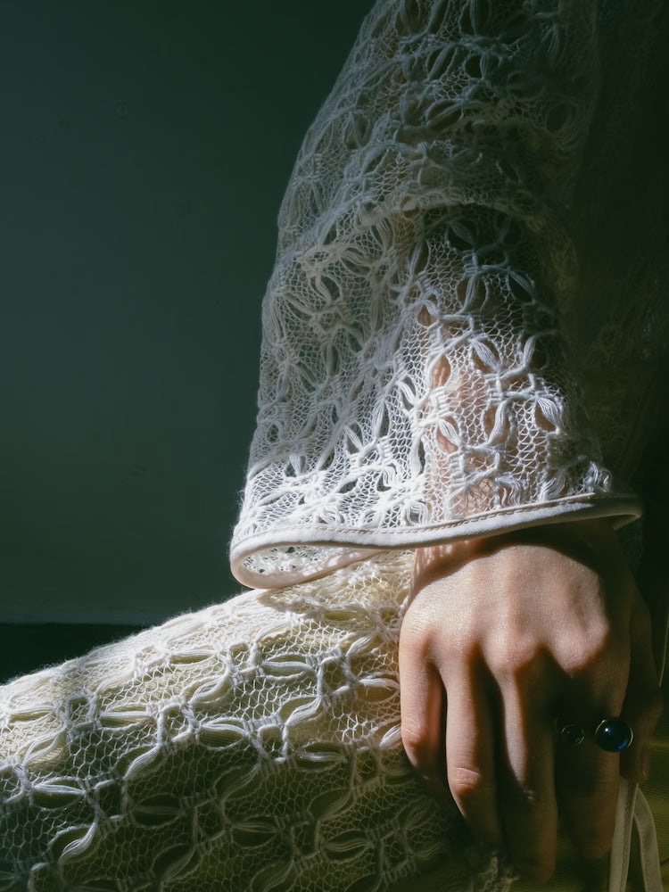 2way Lace Long Gown｜クロシェ編みレースガウン – MARTE