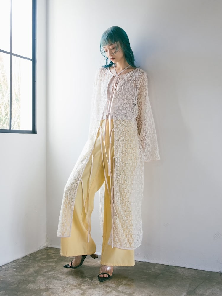 2way Lace Long Gown｜クロシェ編みレースガウン – MARTE