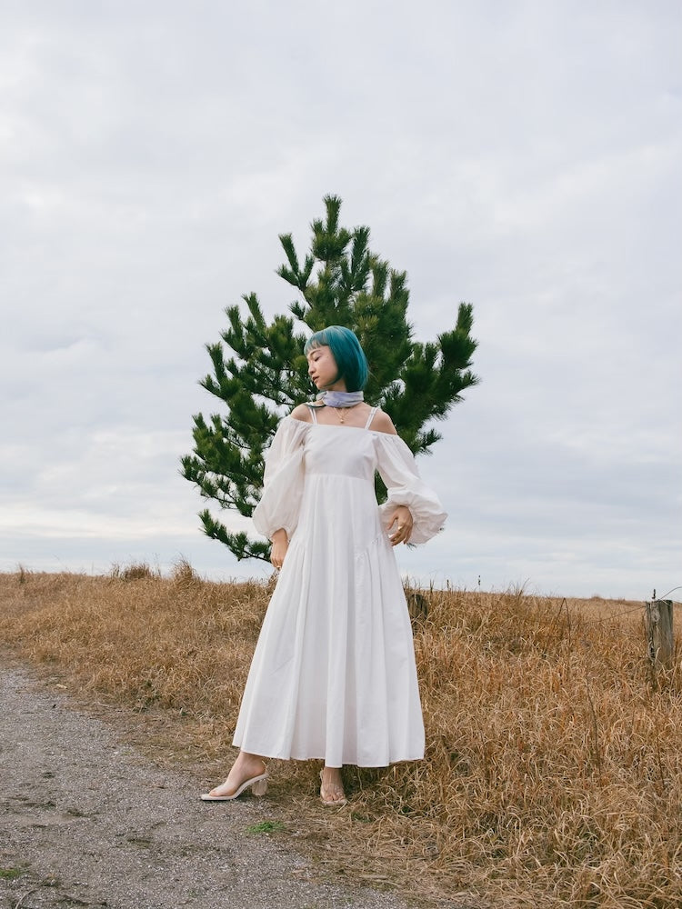 Off Shoulder Volume Dress｜オフショルダードレス – MARTE