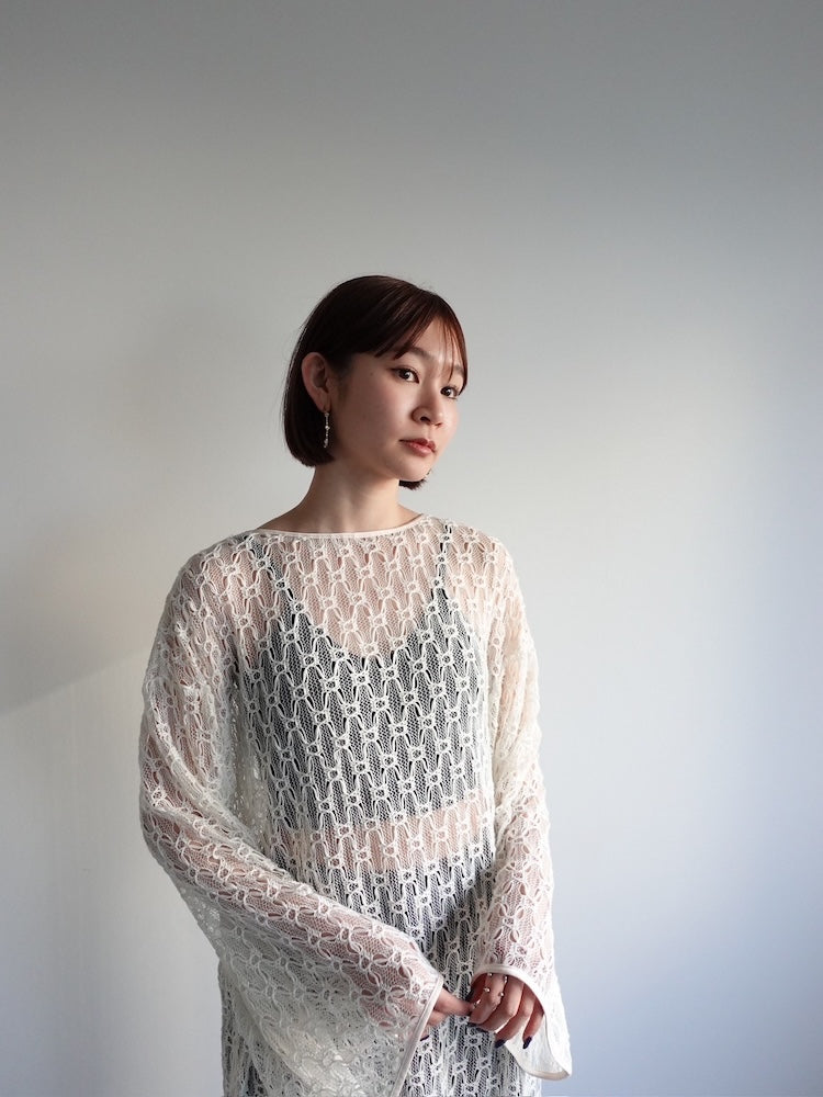 2way Lace Long Gown｜クロシェ編みレースガウン – MARTE
