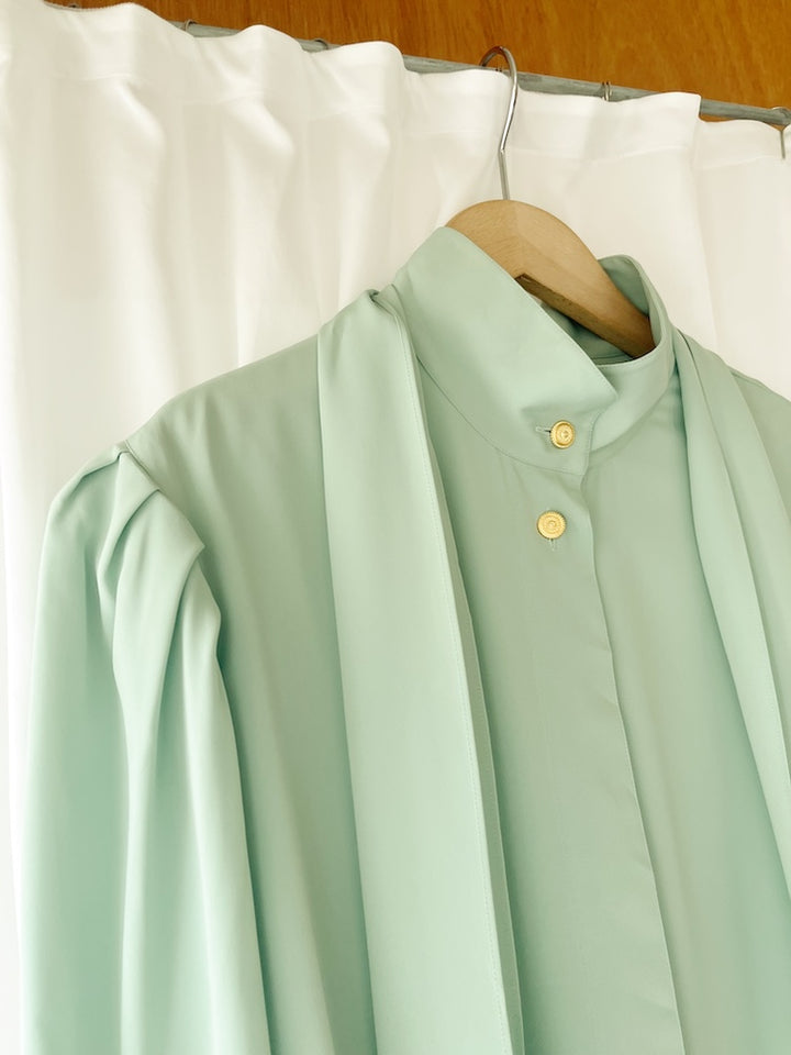 Mint Green Polyester Blouse