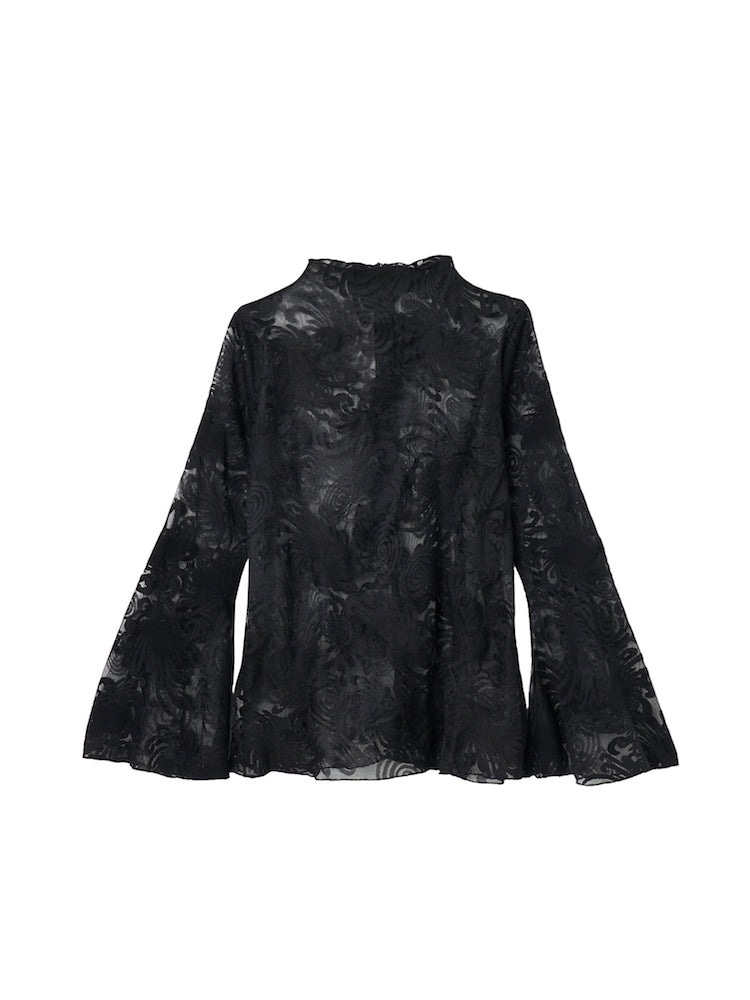 最新デザインの Flare MARTE – Top｜フレアスリーブレーストップス Lace Sleeve トップス