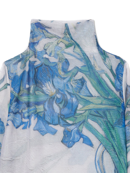 High Neck Sheer Top / 03Irises