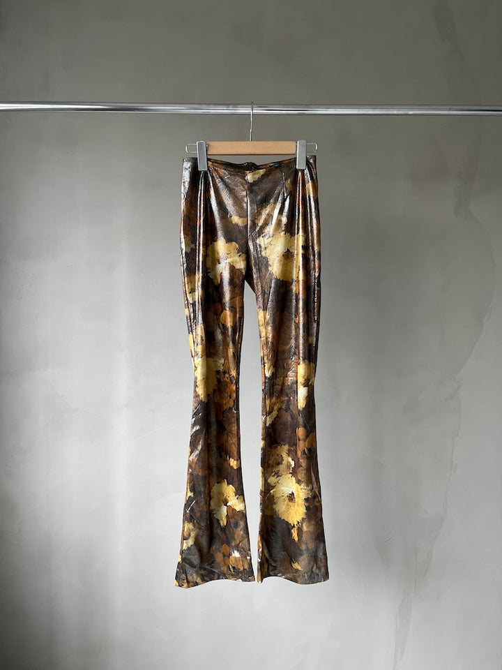 Metallic Flare Pants