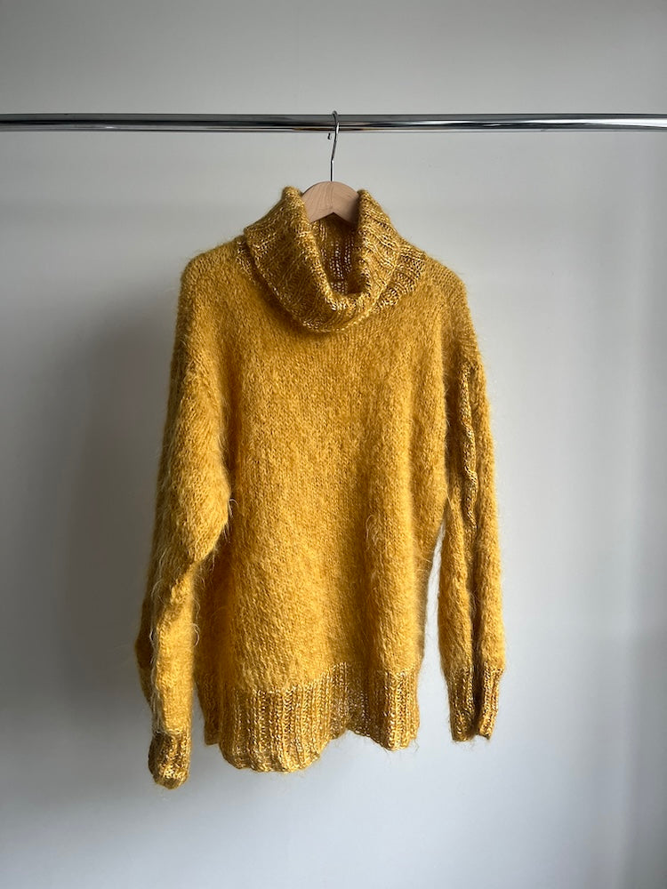 Mustard Mohair Design Knit