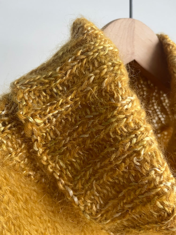 Mustard Mohair Design Knit