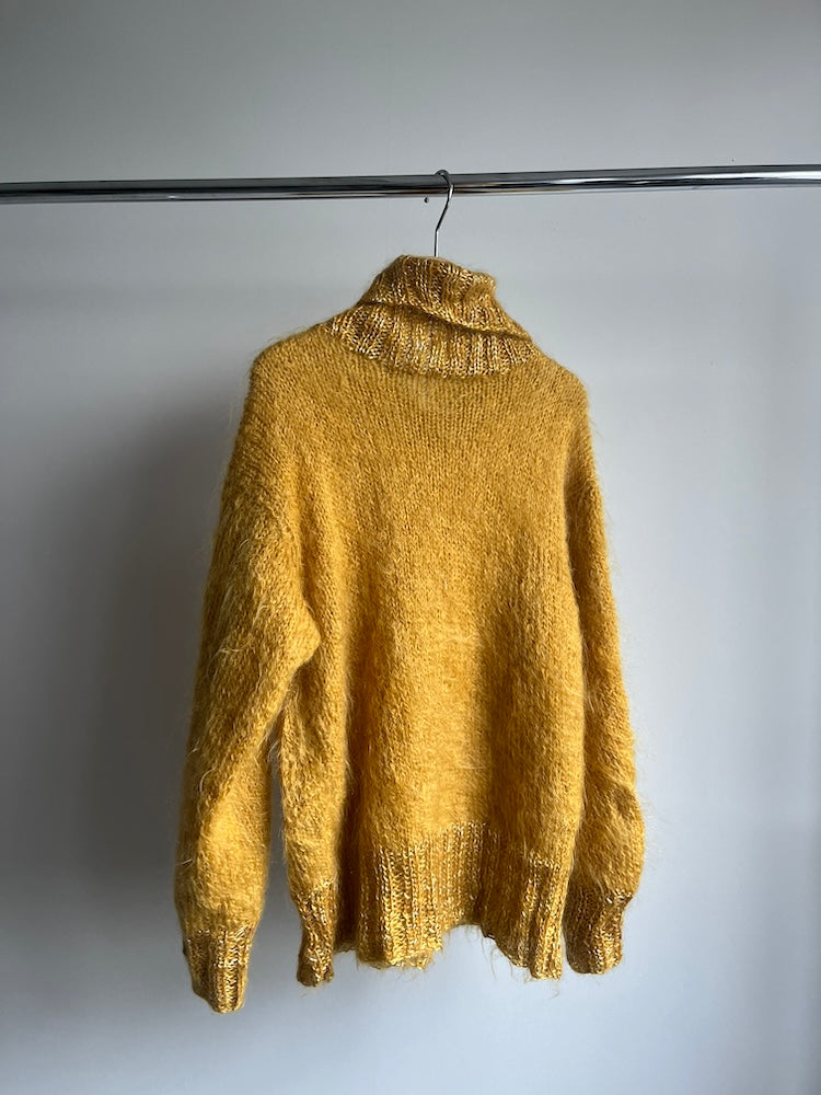 Mustard Mohair Design Knit