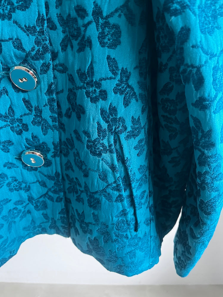 Turquoise Jacquard Jacket