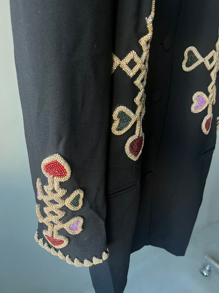 Black Compact Beads Jacket