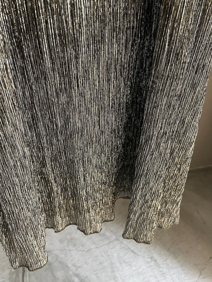 Metallic Pleats Dress