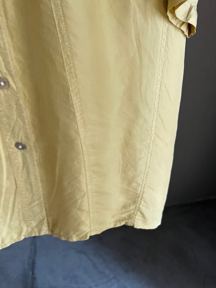 90s Mustard Silk Shirt