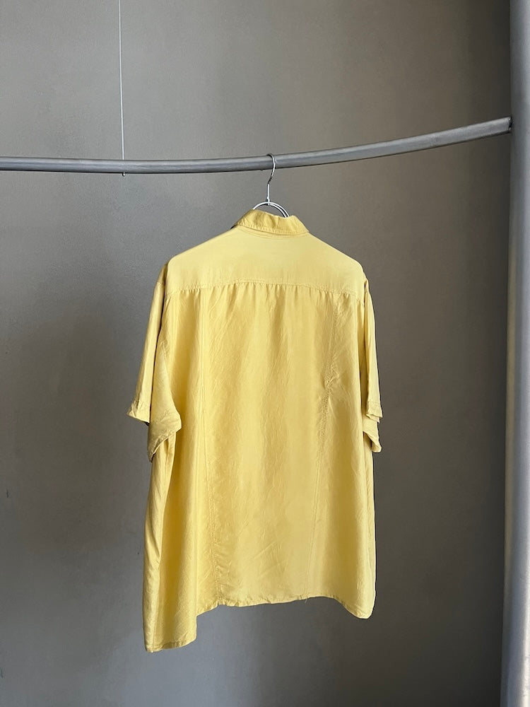 90s Mustard Silk Shirt