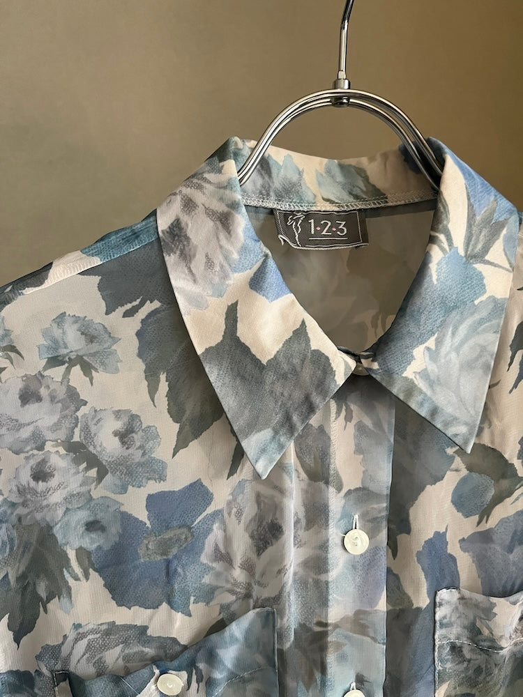 Cool Flower Sheer Shirt