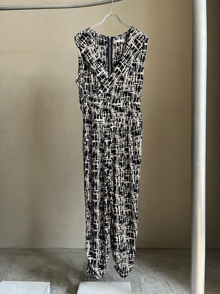 Wrap Abstract Jumpsuit