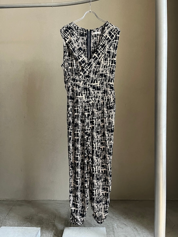 Wrap Abstract Jumpsuit