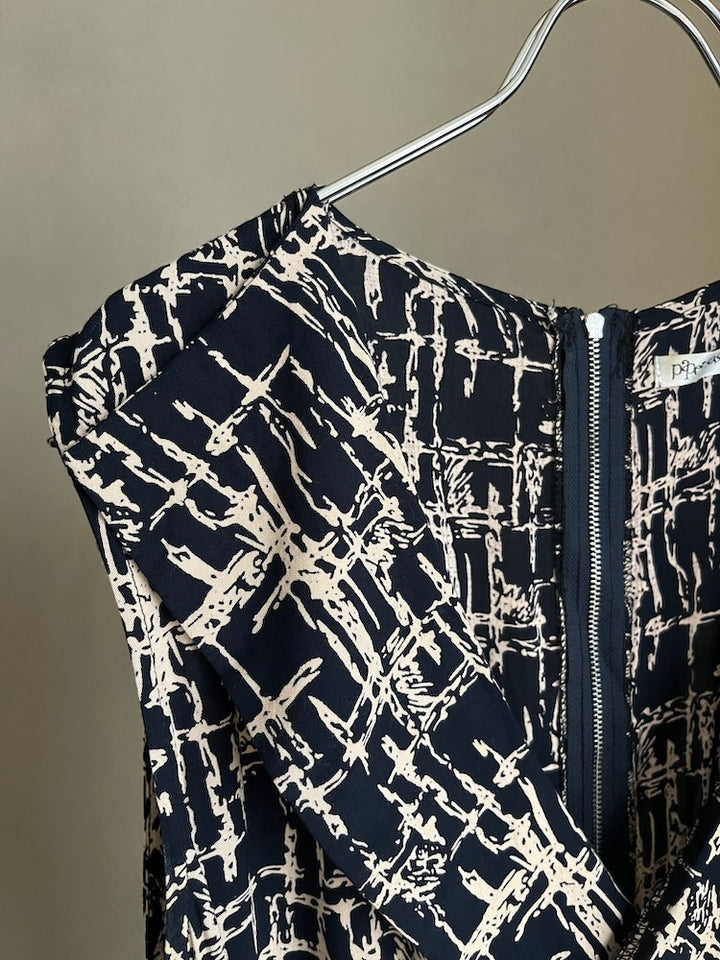 Wrap Abstract Jumpsuit