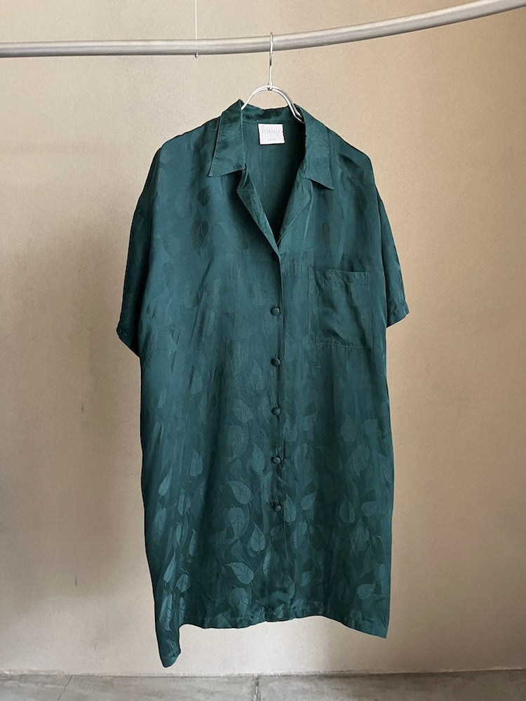 Turquoise Satin Silk Shirt