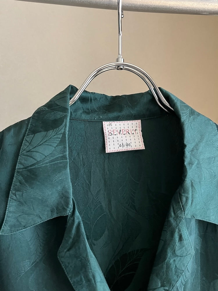 Turquoise Satin Silk Shirt