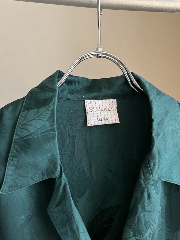 Turquoise Satin Silk Shirt