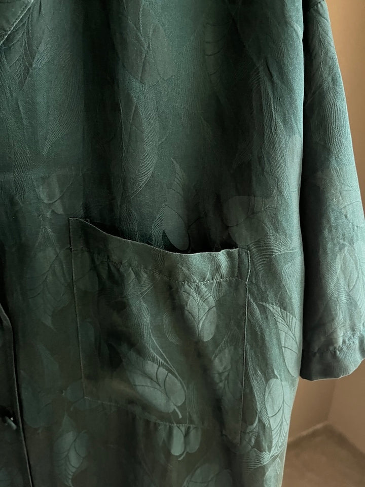 Turquoise Satin Silk Shirt