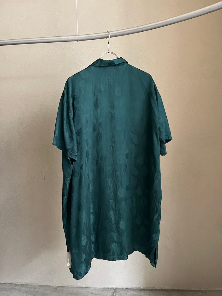 Turquoise Satin Silk Shirt