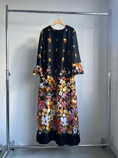 70s Spring Flower Dress