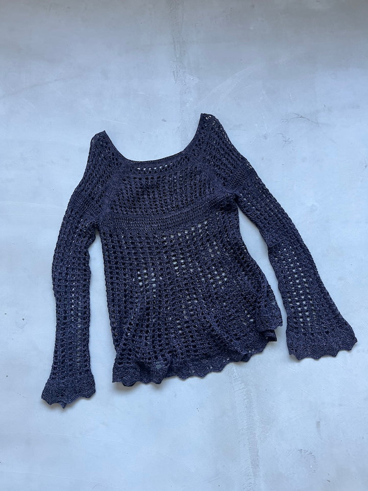 Crochet Flare Knit Top