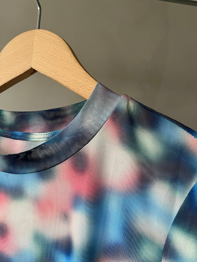 Bokeh Stretch  Sheer Top