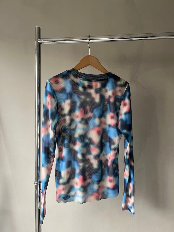Bokeh Stretch  Sheer Top