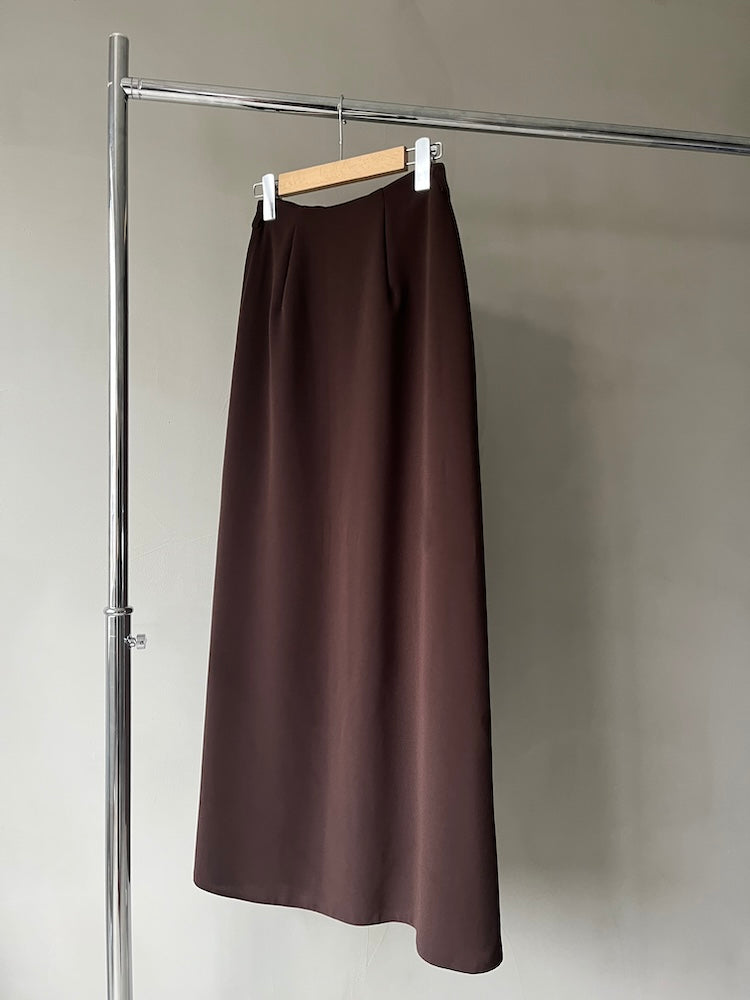 90s Polyester Brown Skirt