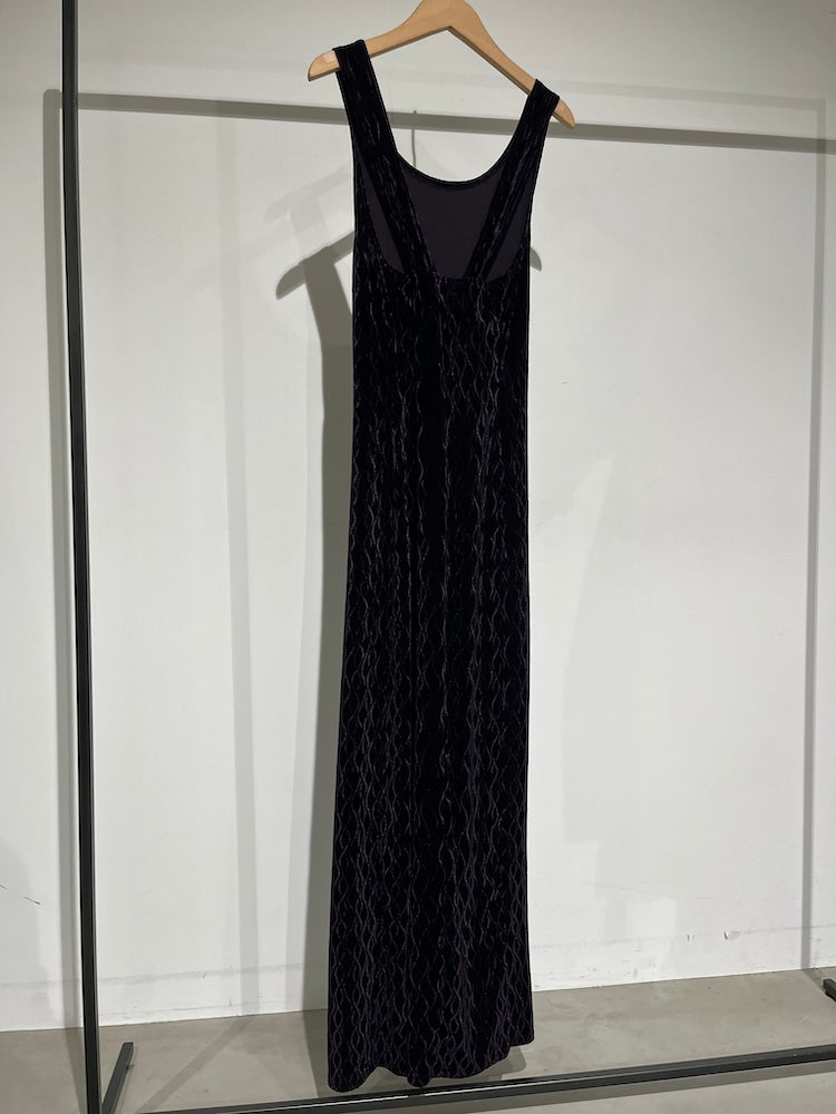 Wave Velour Grape Dress