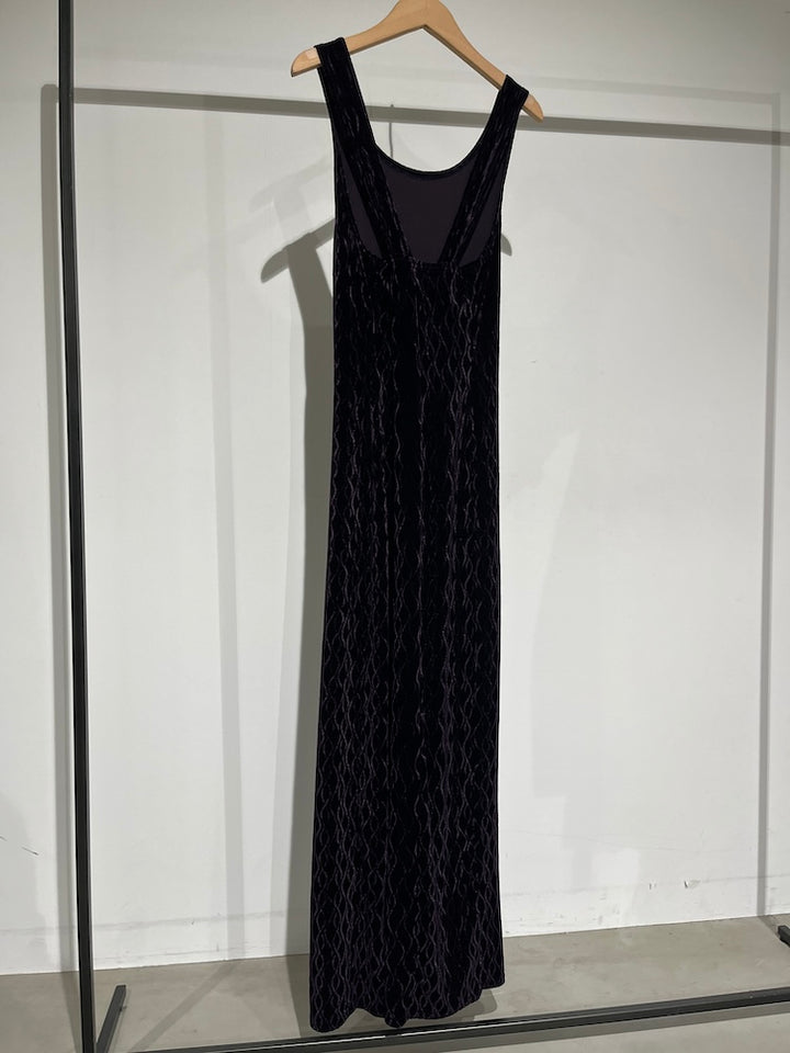 Wave Velour Grape Dress
