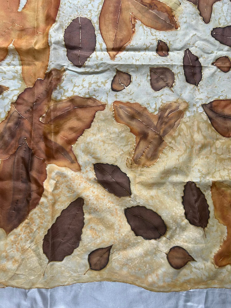 Vintage Scarf / Fall Leaves