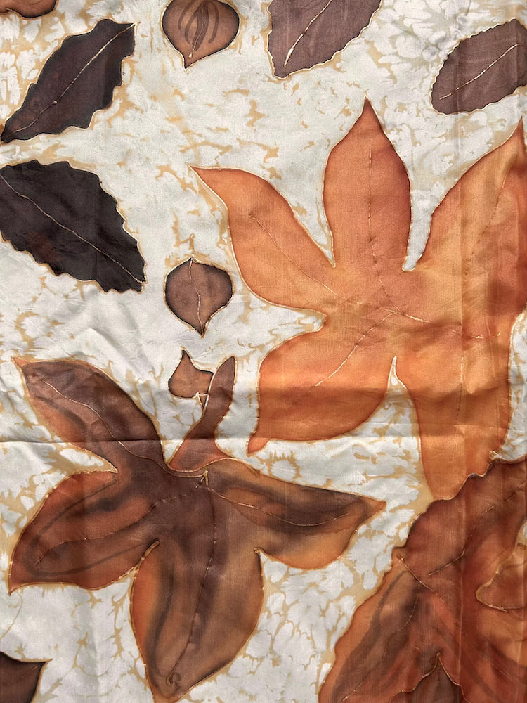 Vintage Scarf / Fall Leaves