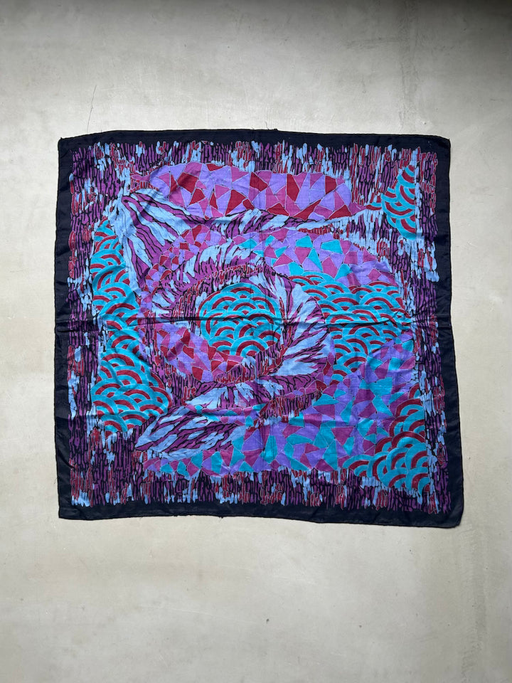 Vintage Scarf / Blue Psychedelic