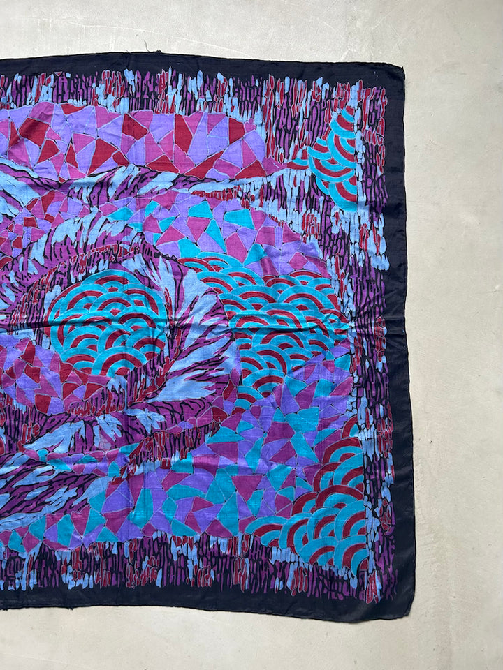 Vintage Scarf / Blue Psychedelic
