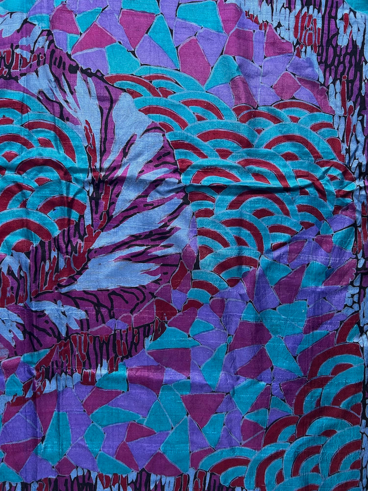 Vintage Scarf / Blue Psychedelic