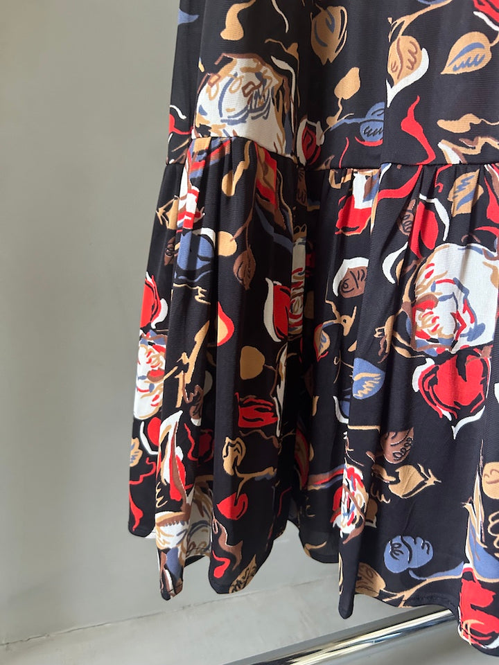 70s Rose Painting Dress
