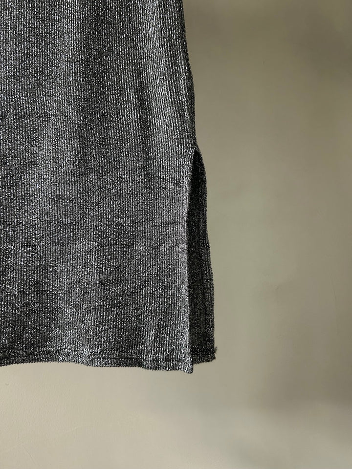 Compact Stretch Lame Skirt