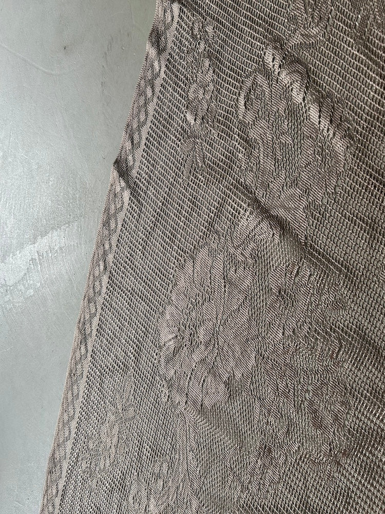 Vintage Scarf / Fringe Beige