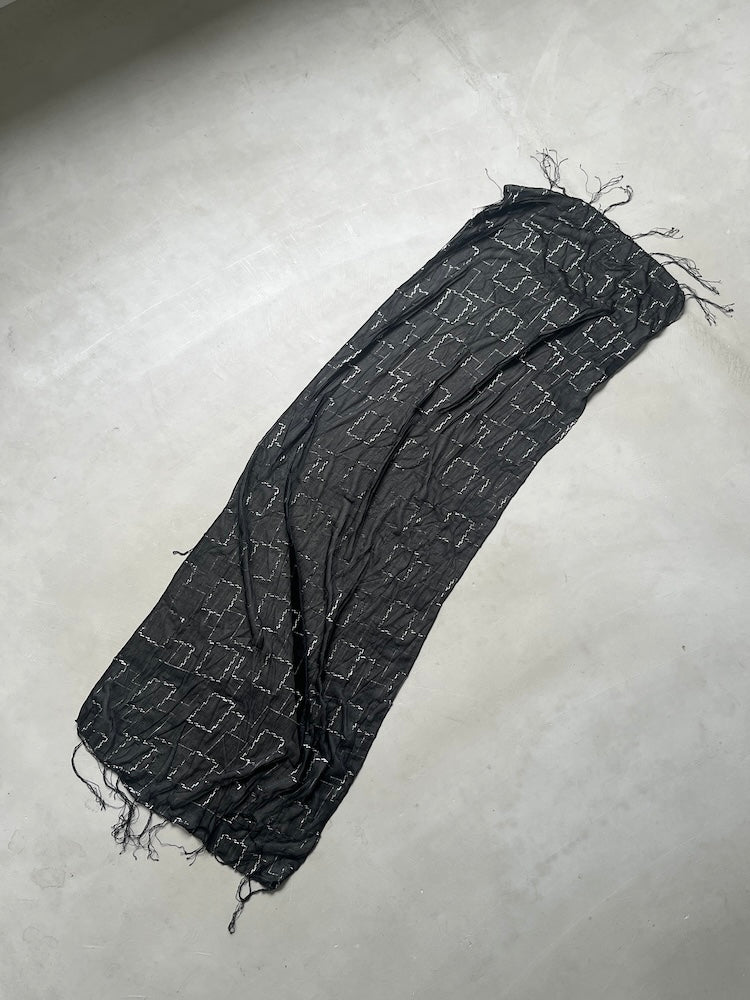 Vintage Scarf / Long Black