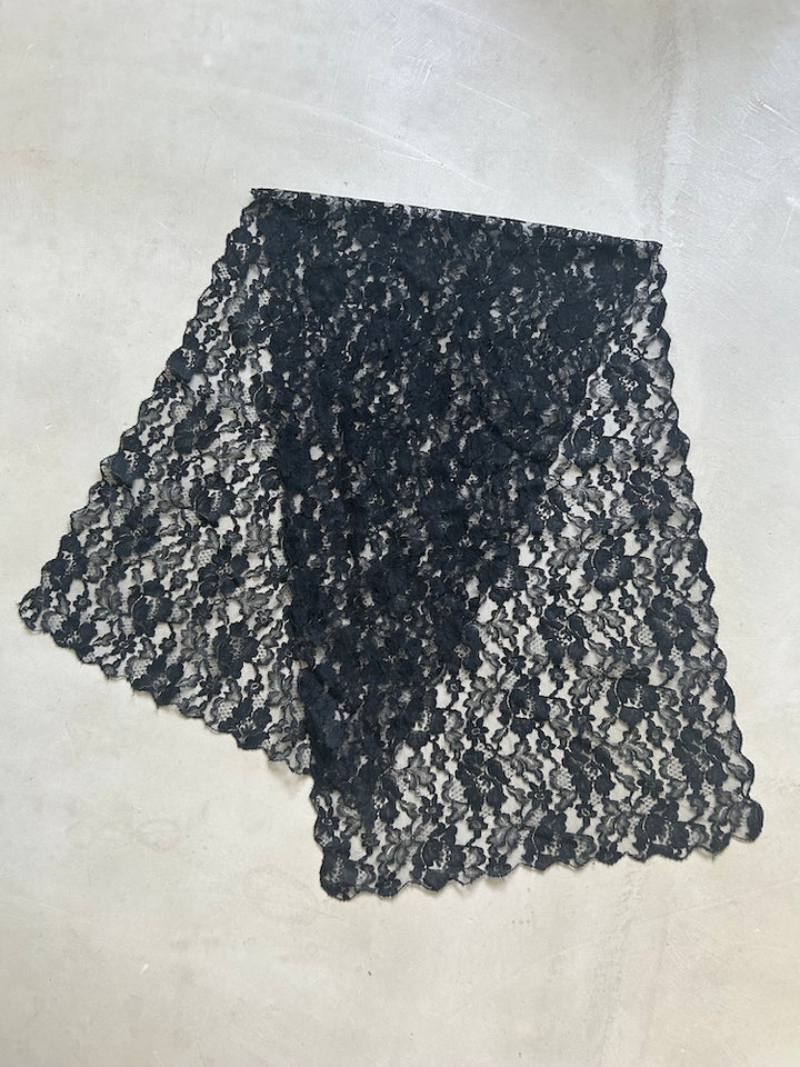 Vintage Scarf / Black Lace