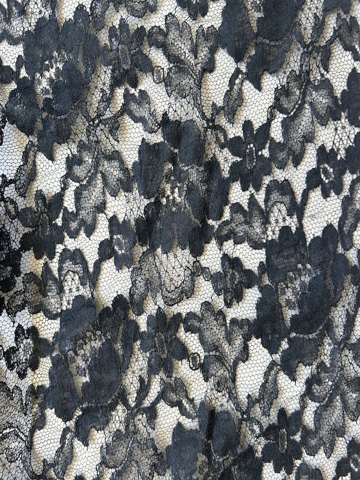 Vintage Scarf / Black Lace
