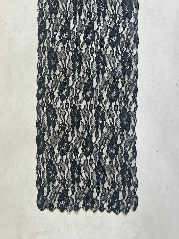 Vintage Scarf / Black Lace