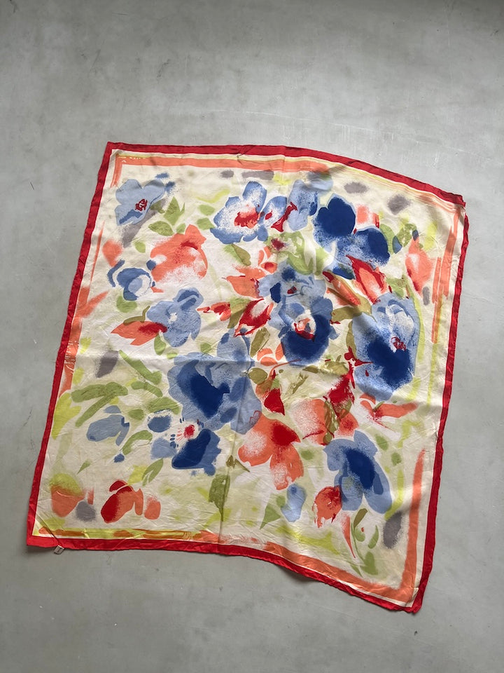 Vintage Scarf / Water Flower