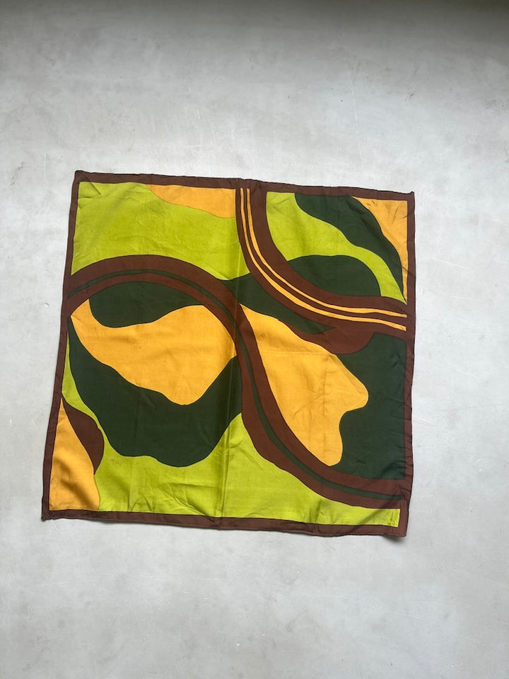 Vintage Scarf / Yellow Paint