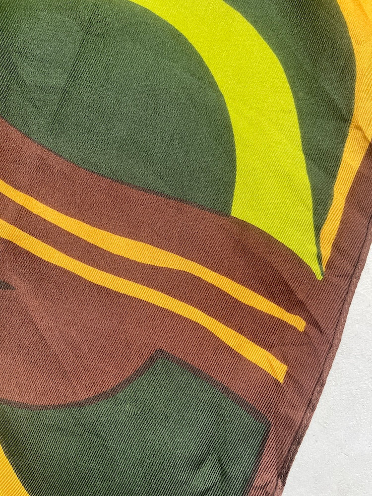 Vintage Scarf / Yellow Paint