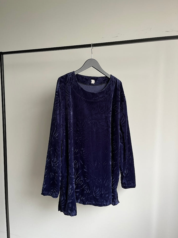 Blue Velour Over Tee